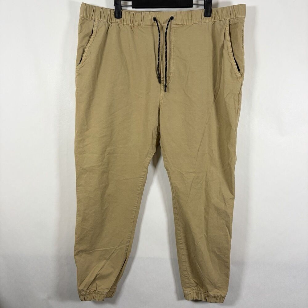 American Eagle Next Level Flex Joggers Pants Mens XL Tan Khaki 38x28 Drawstring